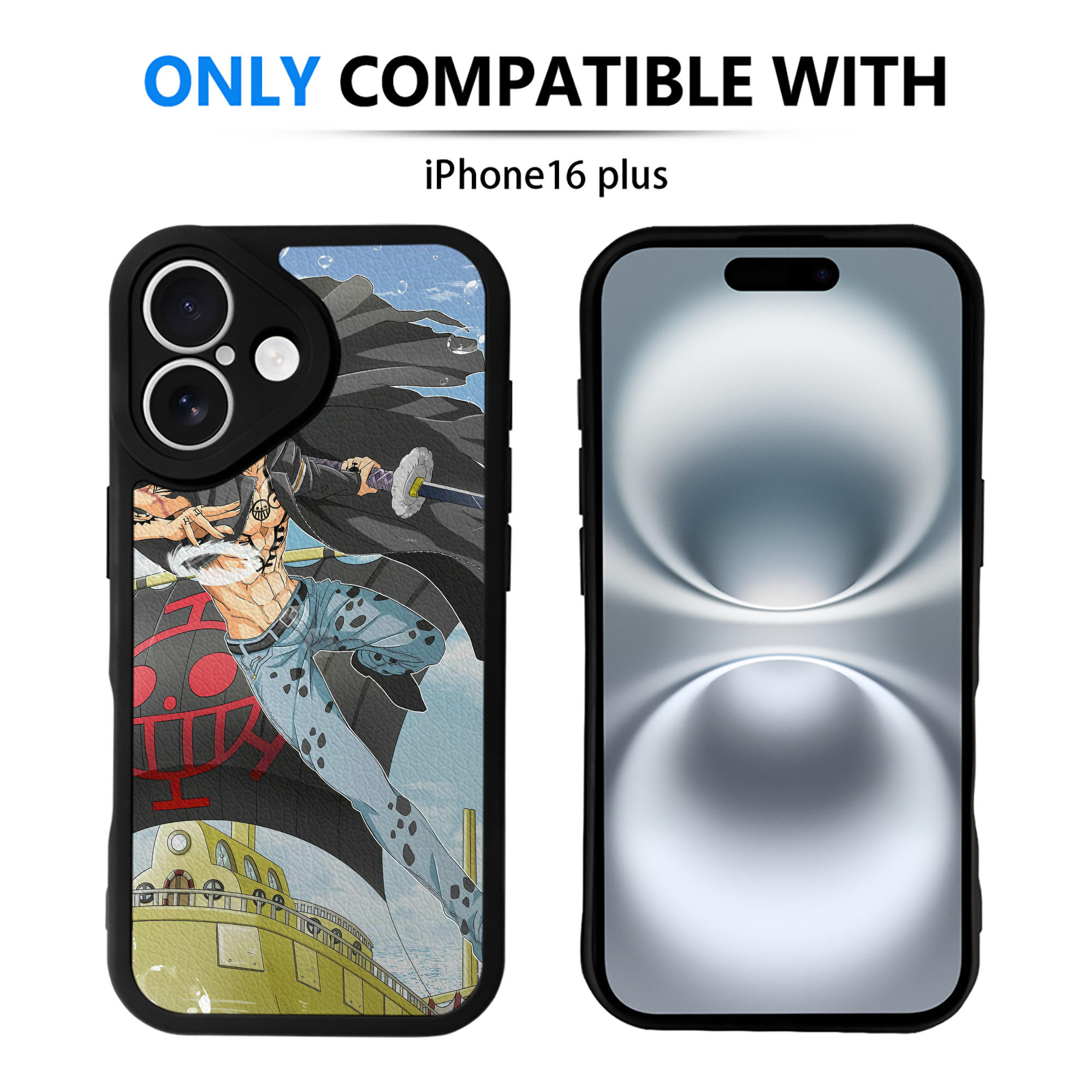 （画像用） ワンピース ONE PIECE 【iPhone 16シリーズ対応】シリコンスマホケース（レザー調） 材質：シリコン